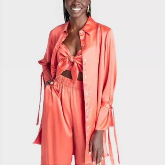 NWT Black History Month Sammy B Orange Tie Front Bustier - Picture 4 of 13